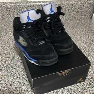 Jordan toddler Black and Blue High-Top Sneakers